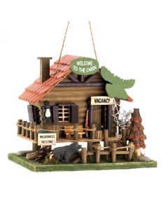 WOODLAND CABIN BIRDHOUSE